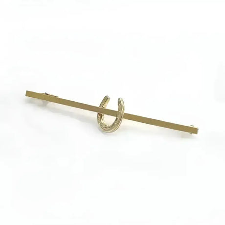 Equetech Horseshoe Stock Pin Gold Stock Pin