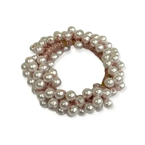 Equetech Pearl Beaded Scrunchie Rosegold Hair Scrunchies