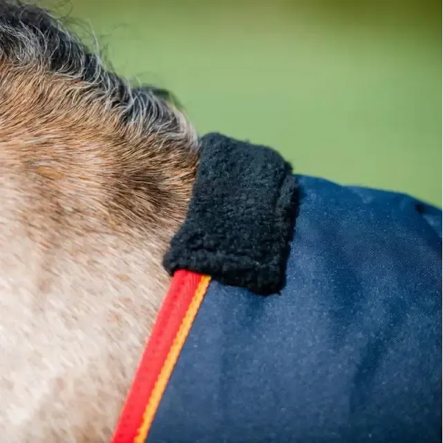 Equi-Sential Standard Neck Medium Weight Turnout Rug 200g Navy/Red 4'0" Turnout Rugs