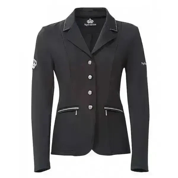 Equi Theme Junior Crystal Competition Riding Jackets - Black Child 12 Years Show Jackets
