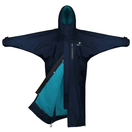 Equidry All Rounder Evolution Navy And Turquoise Large Outdoor Coats & Jackets -  Barnstaple Equestrian Supplies