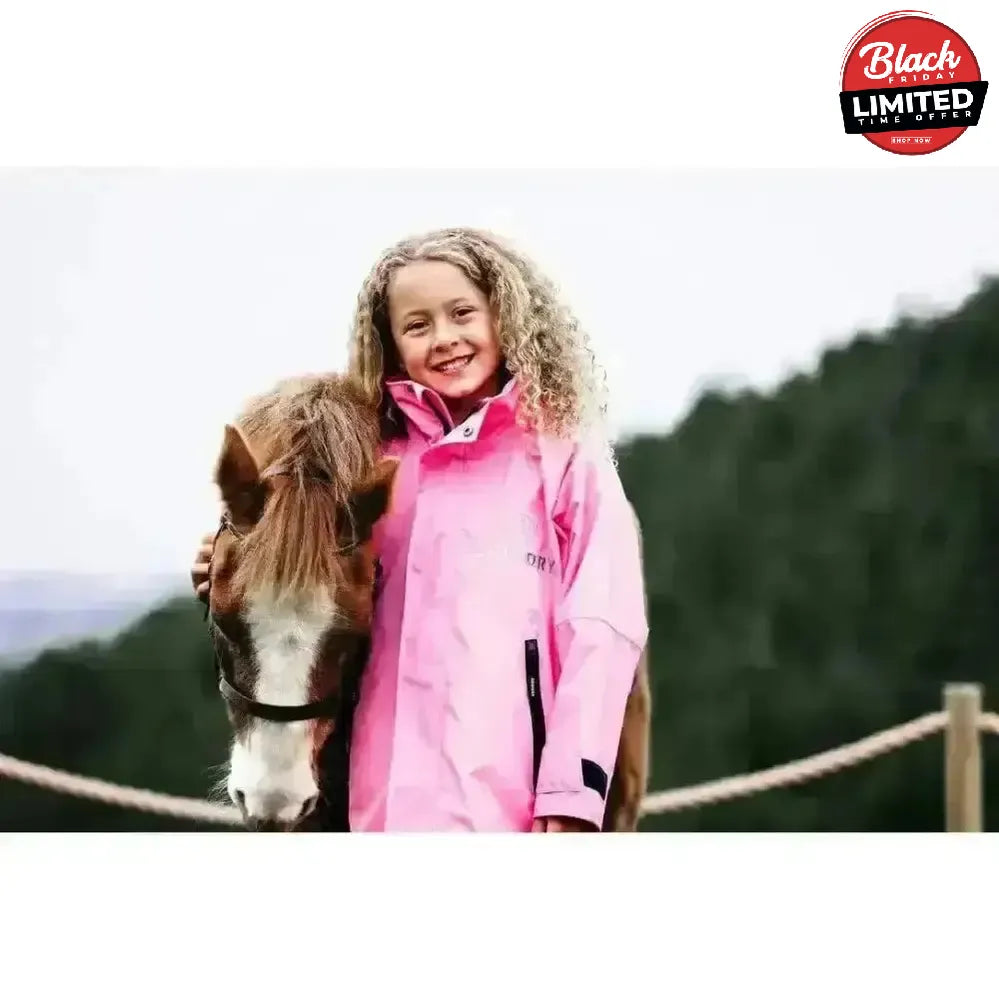 Equidry EQUIMAC Waterproof Riding Jacket Penelope Pink / Pink Age 3 - 5 Outdoor Coats