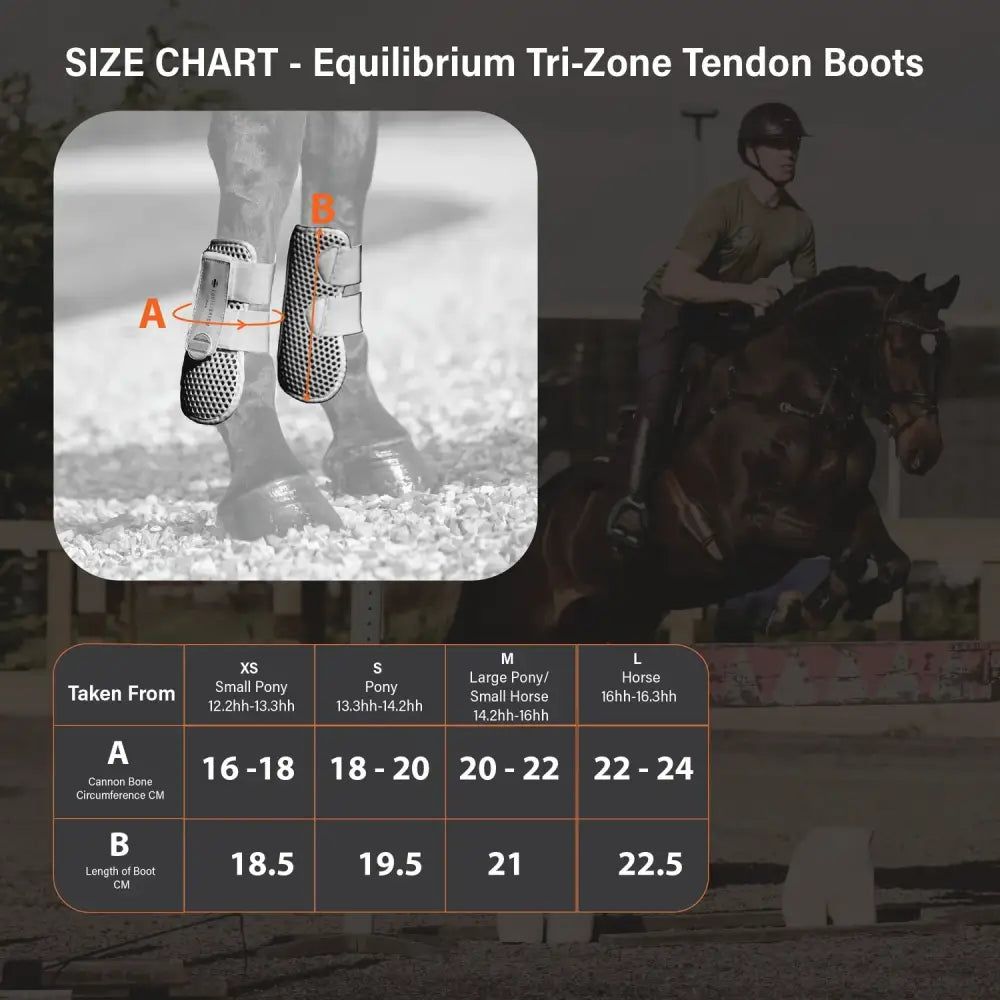 Black and silver equilibrium tri-zone tendon boots brown with mesh design for ventilation and tendon support