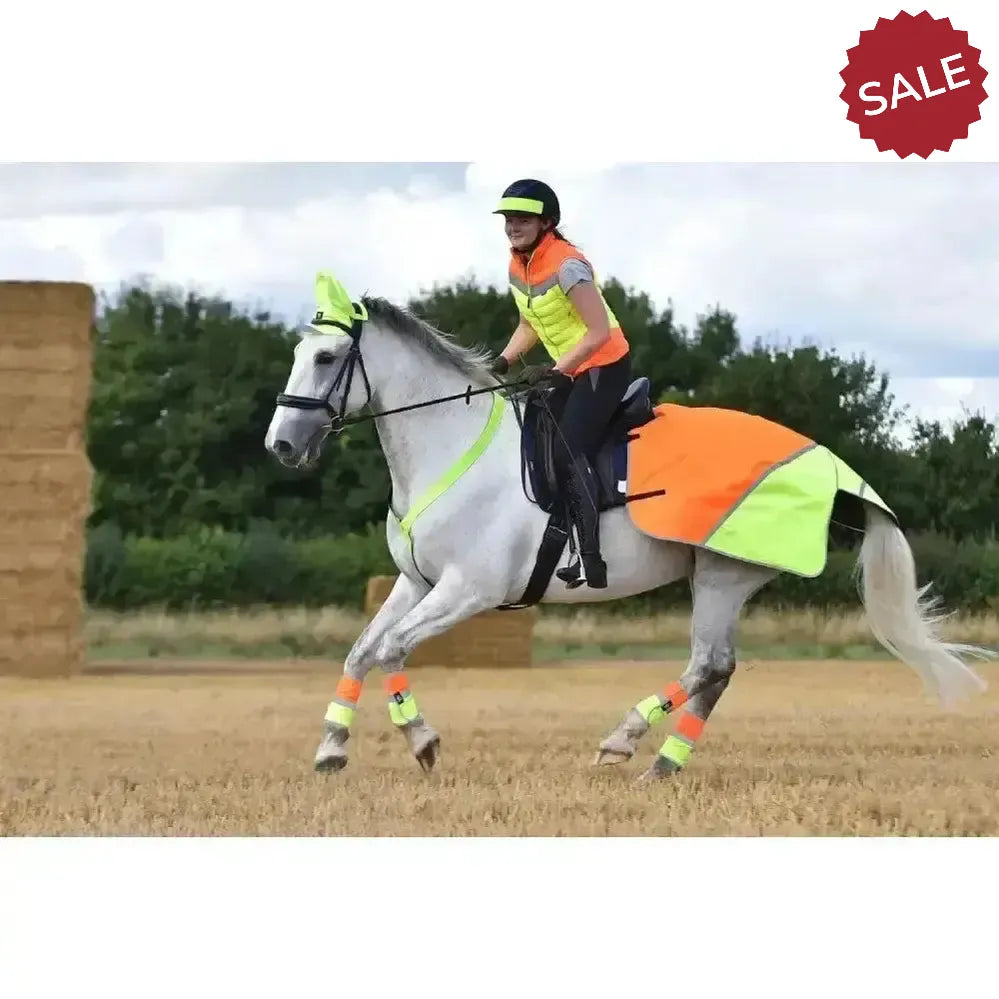 Equisafety Breathable Mesh Quarter Sheet Yellow/Orange COB Yellow/Orange Ride On Fly Rugs