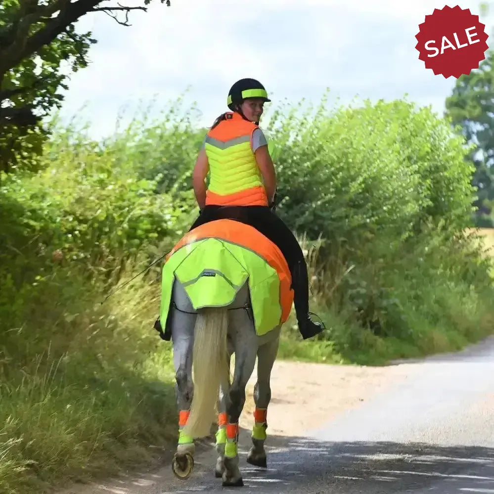 Equisafety Breathable Mesh Quarter Sheet Yellow/Orange COB Yellow/Orange Ride On Fly Rugs