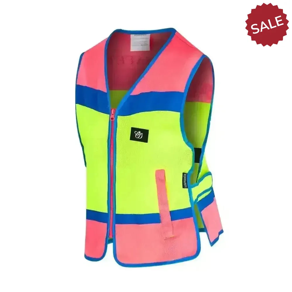 Equisafety Childrens Hi-Vis Waistcoats Multi-Coloured Pink / Yellow Child - 4 - 8 Years Waistcoats
