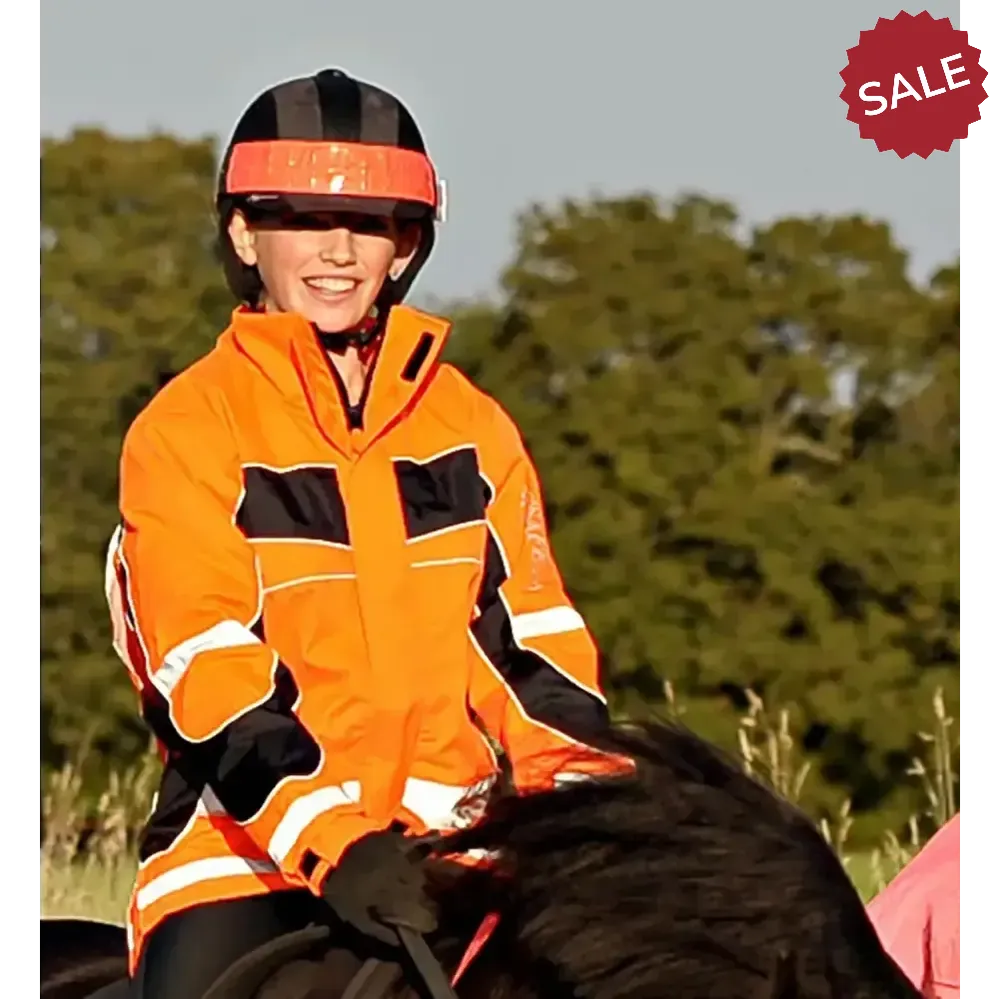 Equisafety Hatband Red Hi-Vis