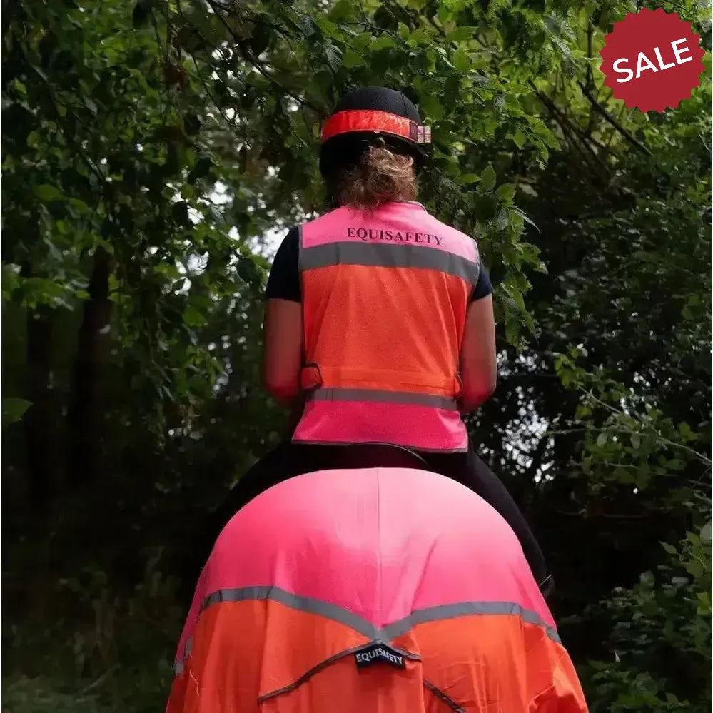 Equisafety Hi Viz Multi Colour Waistcoats Pink / Orange Small Waistcoats