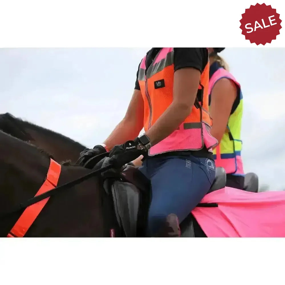 Equisafety Hi Viz Multi Colour Waistcoats Pink / Orange Small Waistcoats