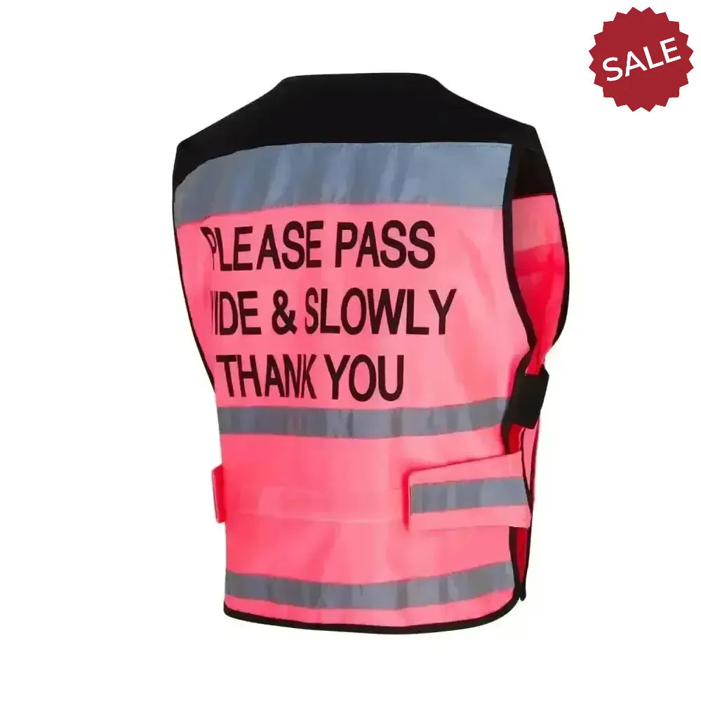 Equisafety Hi Viz Waistcoats Pass Wide & Slowly For Air Jackets Pink Small Waistcoats