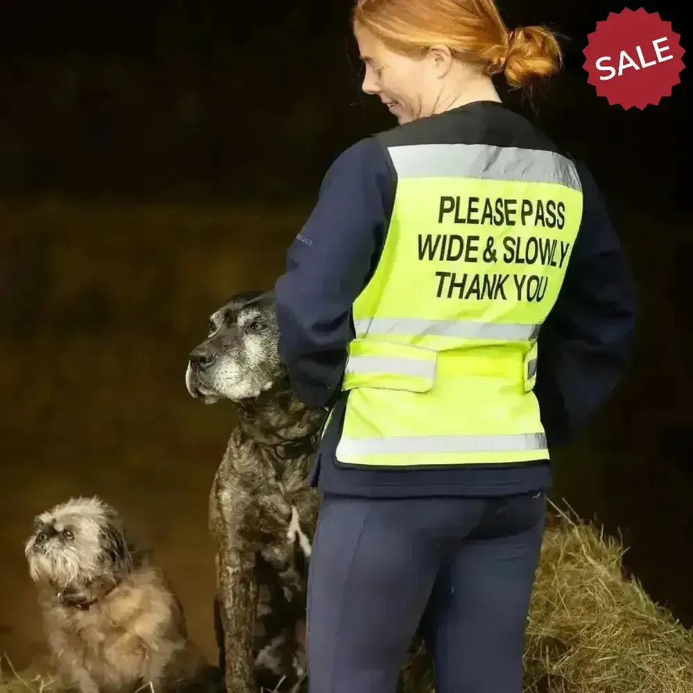 Equisafety Hi Viz Waistcoats Pass Wide & Slowly For Air Jackets Pink Small Waistcoats