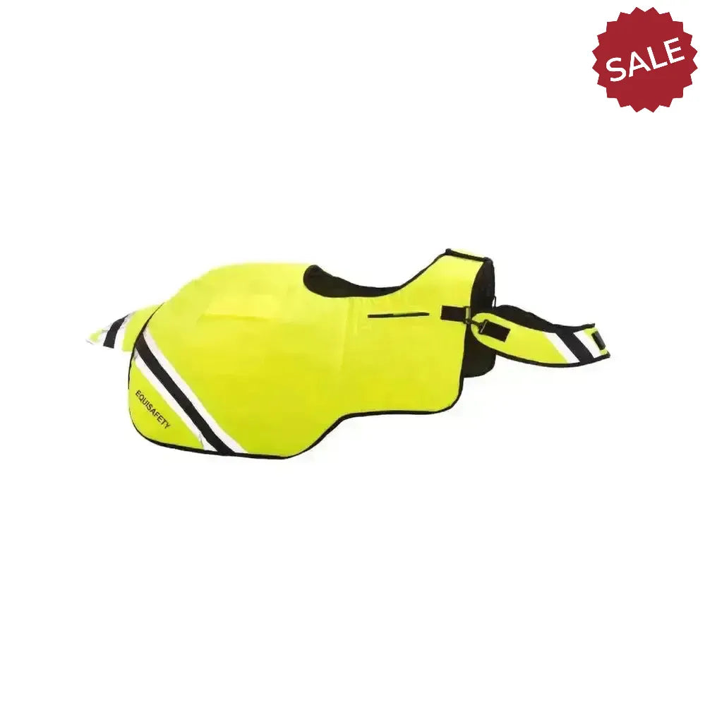 Equisafety Hi Viz Wraparound Winter Exercise Rug Yellow Show Pony Exercise Sheets