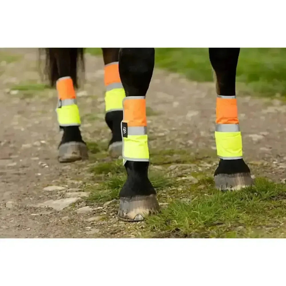 Equisafety Leg Boots Yellow/Orange HORSE Yellow/Orange Leg Wraps