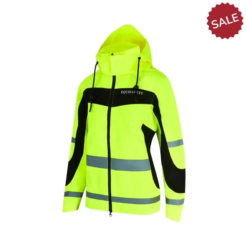 Equisafety Lightweight Waterproof Hi Viz Riding Jackets Yellow X Small Hi-Vis