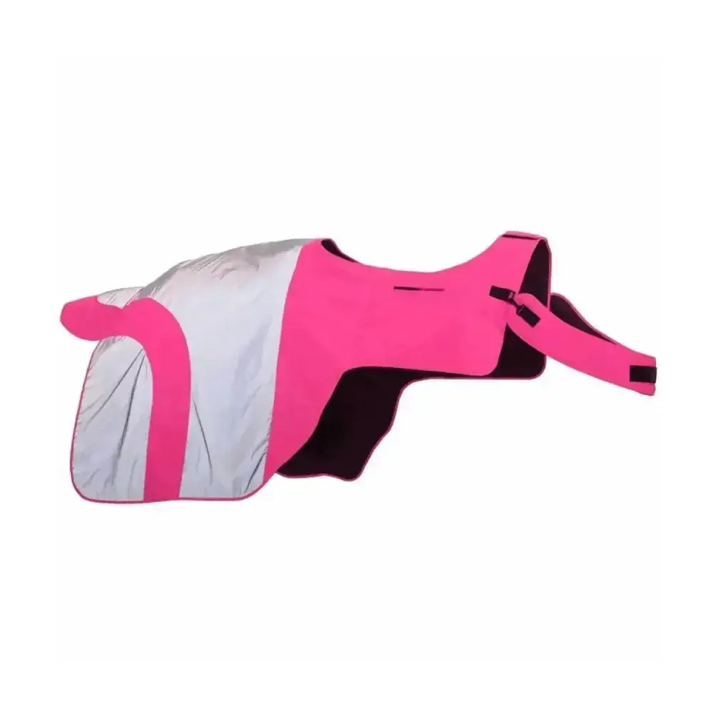 Bright pink and silver waterproof exercise sheets with black trim made from advanced reflective material for safety