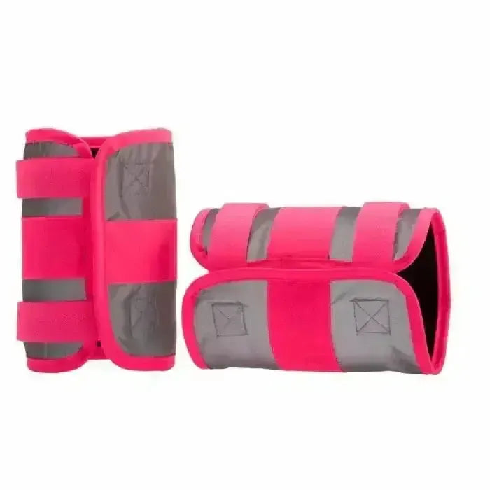 Equisafety Mercury Reflective Leg Wraps Hi-Vis Horse Boots Pink Leg Wraps