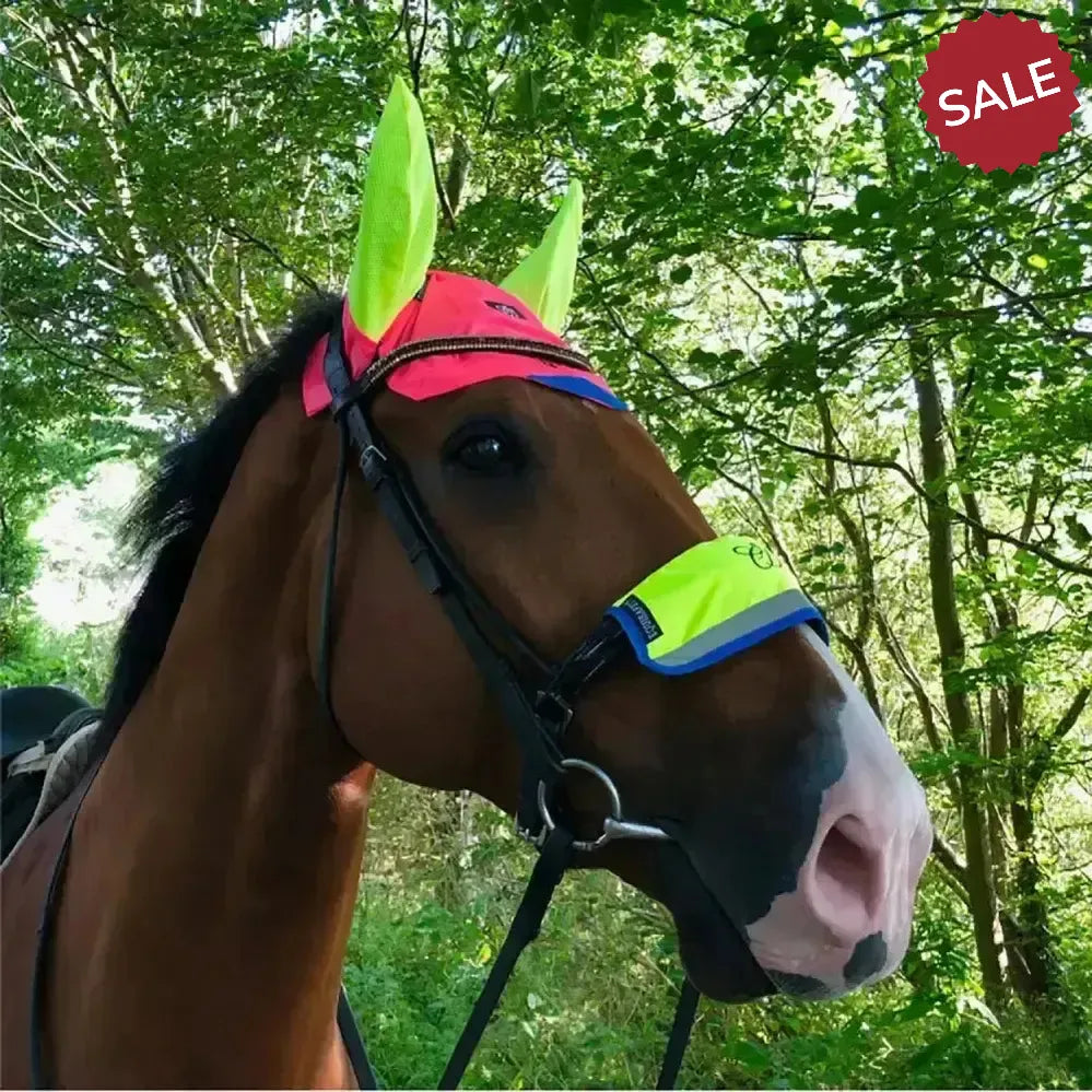 Equisafety Multi-Coloured Noseband Green/Yellow Noseband Covers