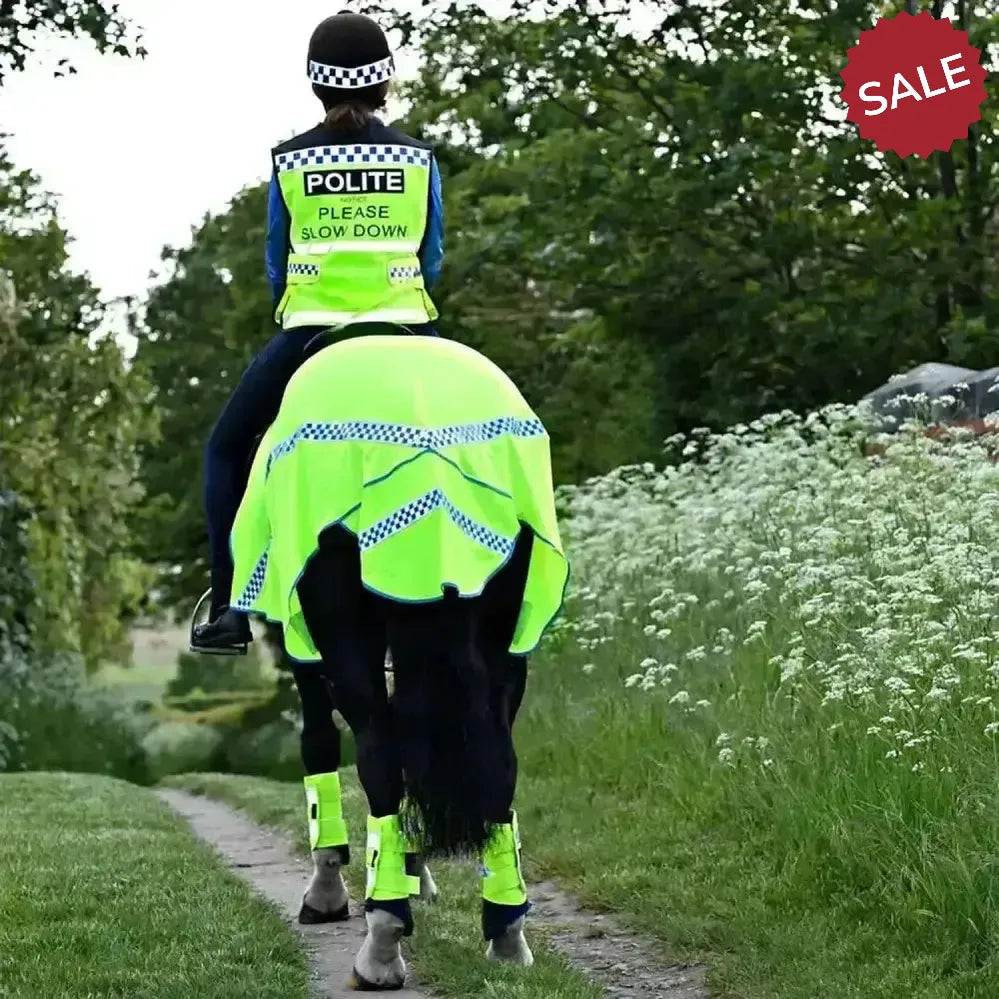 Equisafety Polite Hi Vis Summer Exercise Sheet Show Pony 5'6"- 5'9" Ride On Fly Rugs