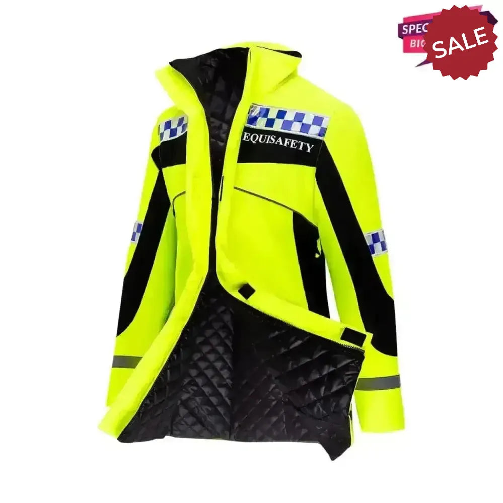 Equisafety Polite Hi Vis Winter Inverno Equestrian Jacket Childs 5 - 7 Years Hi-Vis
