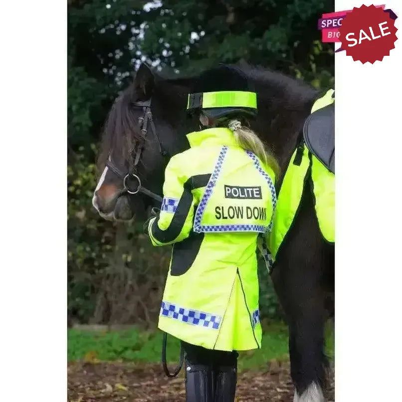 Equisafety Polite Hi Vis Winter Inverno Equestrian Jacket Childs 5 - 7 Years Hi-Vis