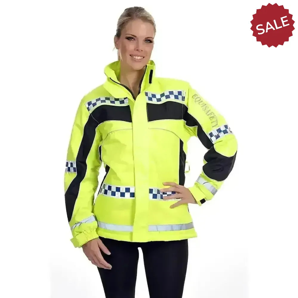 Equisafety Polite Hi Viz Lightweight Adult Riding Jacket - Yellow X Small Hi-Vis