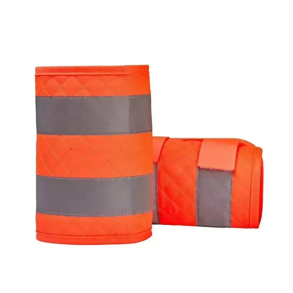 Equisafety Reflective Quilted Leg Wrap Hi Vis Horse Boots Red One Size Leg Wraps