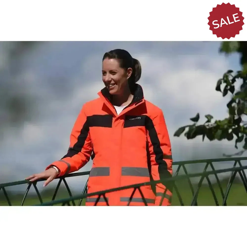 Equisafety Winter Inverno Riding Jacket Red Large Red Hi-Vis