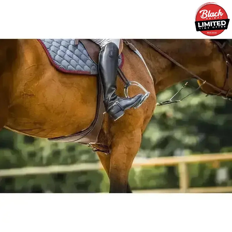 Equitheme Tall Adult Competition Riding Boots With Laces Height 48cm | Calf 40cm 42 EU / 8 Long Riding Boots