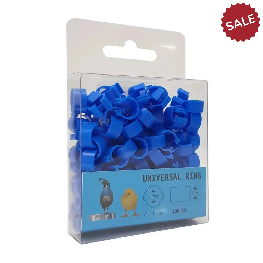 Eton Clic Leg Rings Single Colour 6 mm X 100 Pack Red Poultry