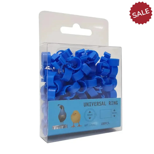 Eton Clic Leg Rings Single Colour 6 mm X 100 Pack Red Poultry