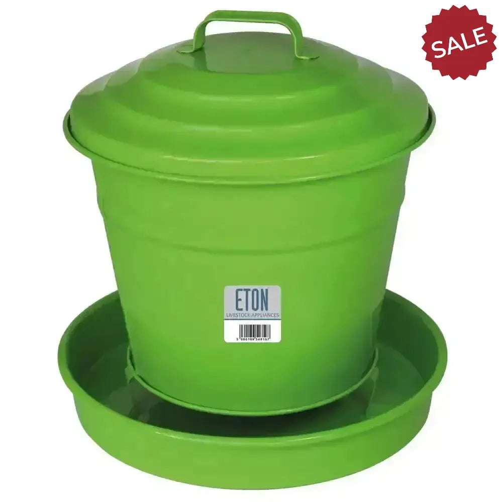 Eton Cottage Garden Covered Poultry Feeder Blue Poultry