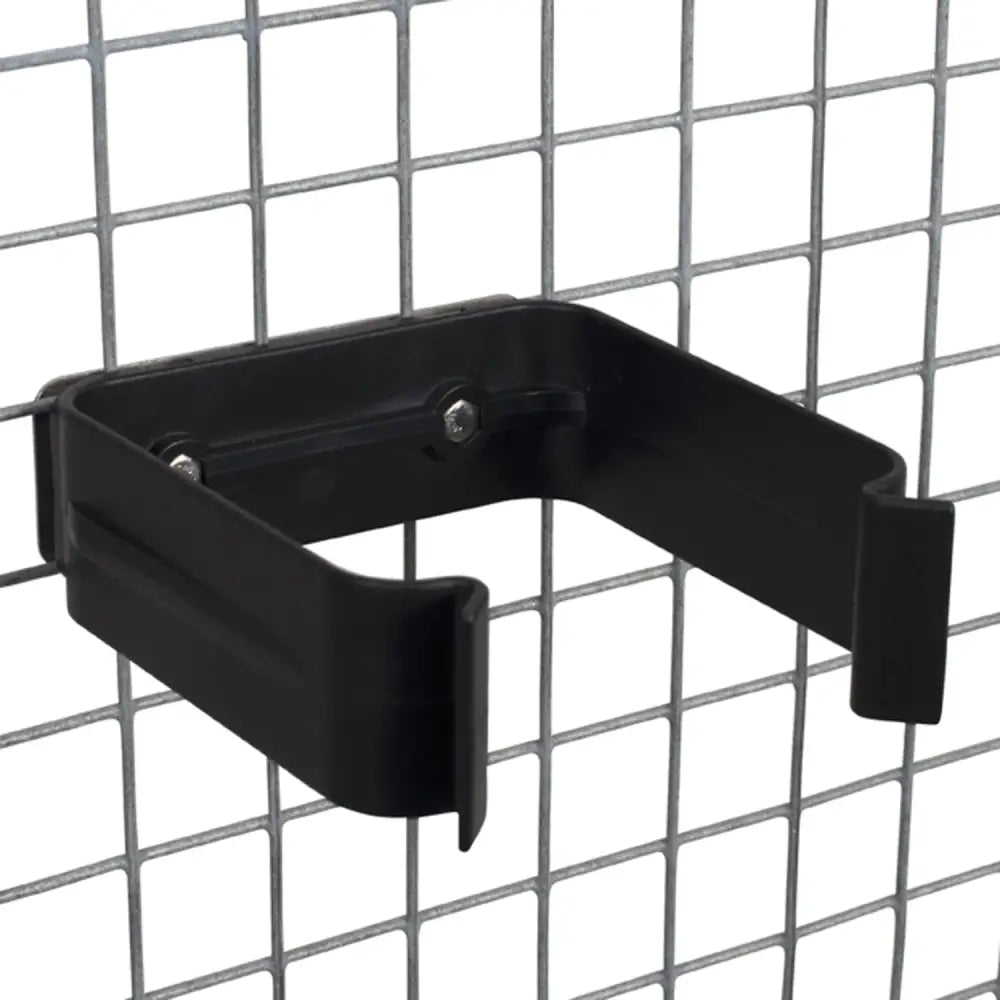 Black plastic wall-mounted eton plastic square nipple drinker fixing bracket for secure nipple drinker installation