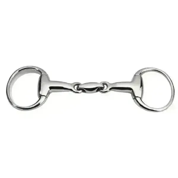 Feeling Anatomic Eggbutt Double Jointed Snaffle Bits 114 mm (4 1/2") Horse Bits