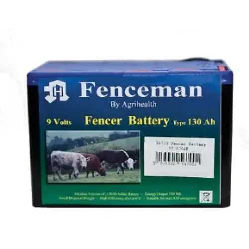 Fenceman 9v Alkaline Fencer Battery 130Ah Electric Fencing Batteries