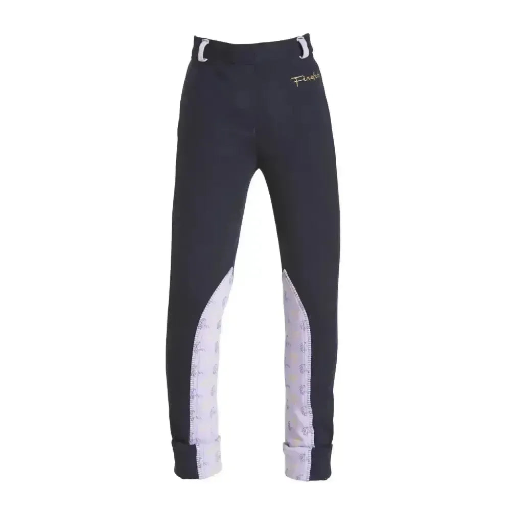 Firefoot Harden Jodphurs Horse Print Kids Navy/Lilac 20" Navy/Lilac Jodhpurs