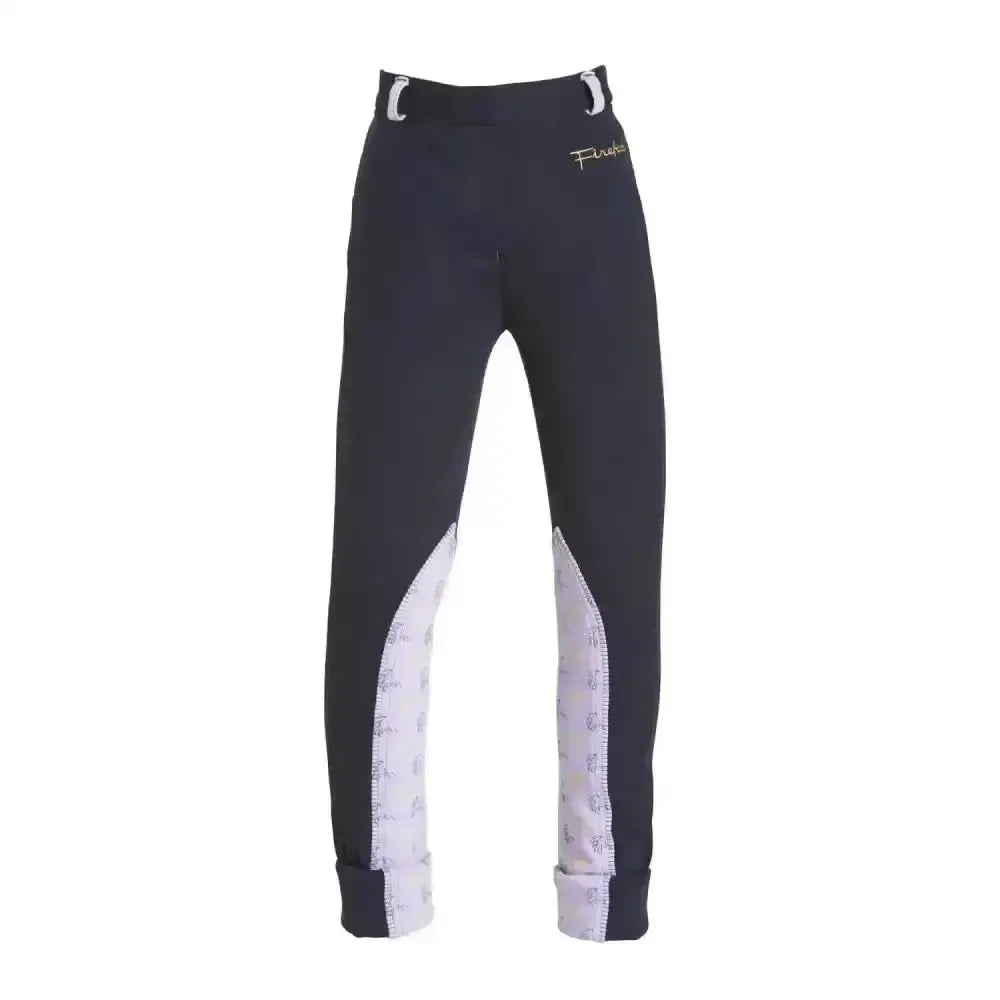 Firefoot Harden Jodphurs Horse Print Kids Navy/Lilac 20" Navy/Lilac Jodhpurs