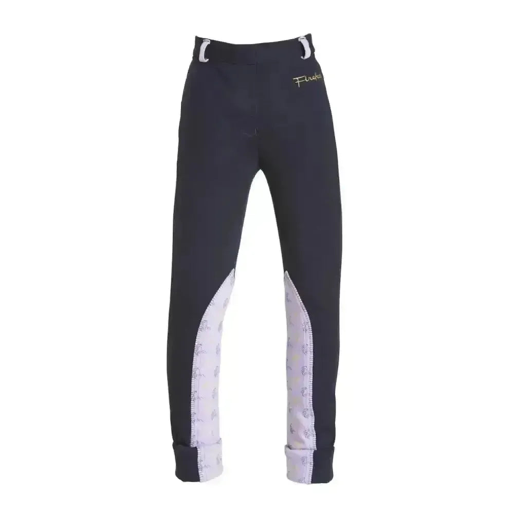 Firefoot Harden Jodphurs Horse Print Kids Navy/Lilac 20" Navy/Lilac Jodhpurs