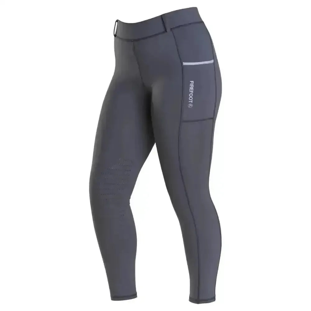 Firefoot Thirsk Fleece Lined Breeches Kids Charcoal/Blue 20" Charcoal/Impact Blue Breeches