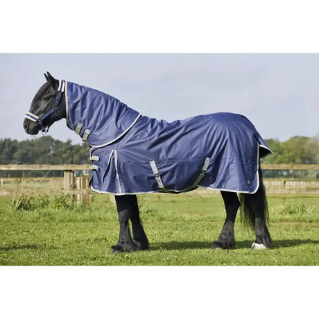 Firefoot Turnout Rug Detachable Neck 50Gm Navy/Grey 5'0" NAVY/GREY Turnout Rugs