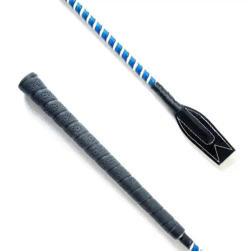 Flat Jump Bat Whip Black/White/Blue 65cm White Jump Whips