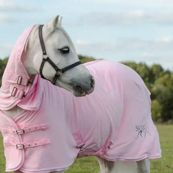 Swish Fleece Rug With Neck Cover - Baby Pink 4'3 Neck Covers