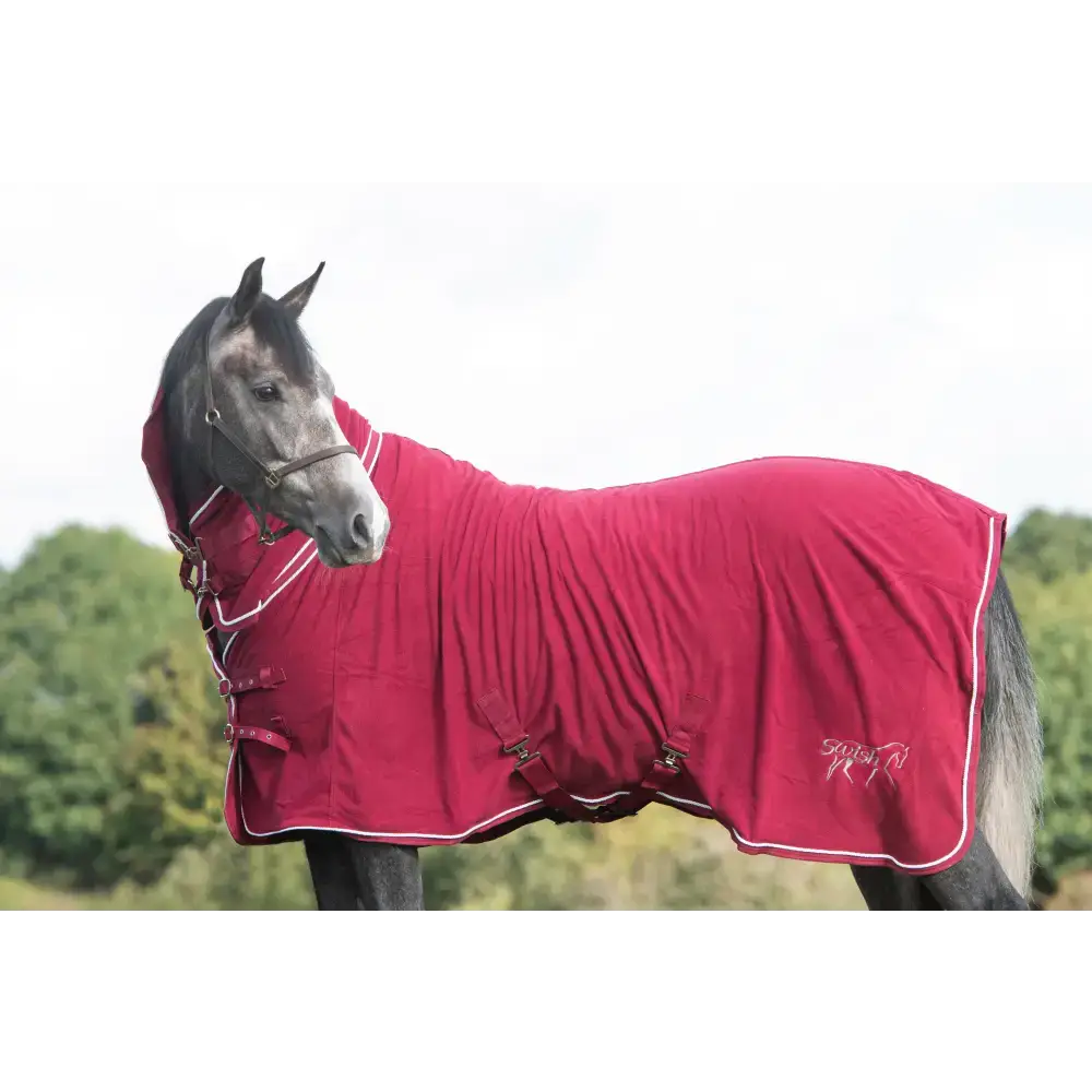 Swish Fleece Rug With Neck Cover - Burgundy 4'3 Fleece Rugs