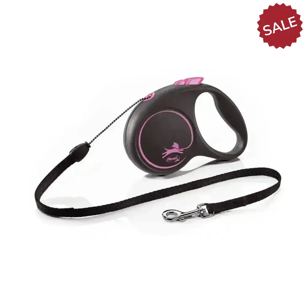 Flexi Black Design Cord Pink 5 m Pink Dog Lead