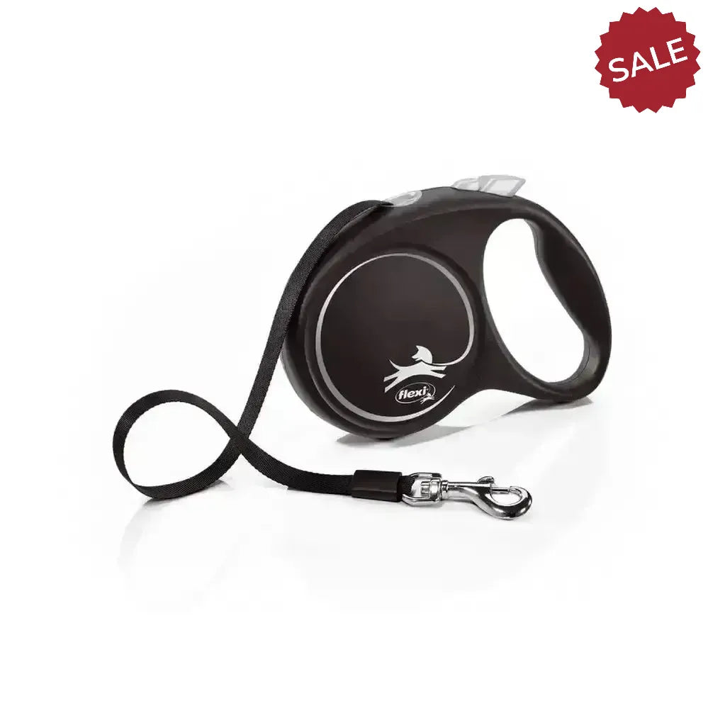 Flexi Black Design Tape Black 5 m Black Dog Lead