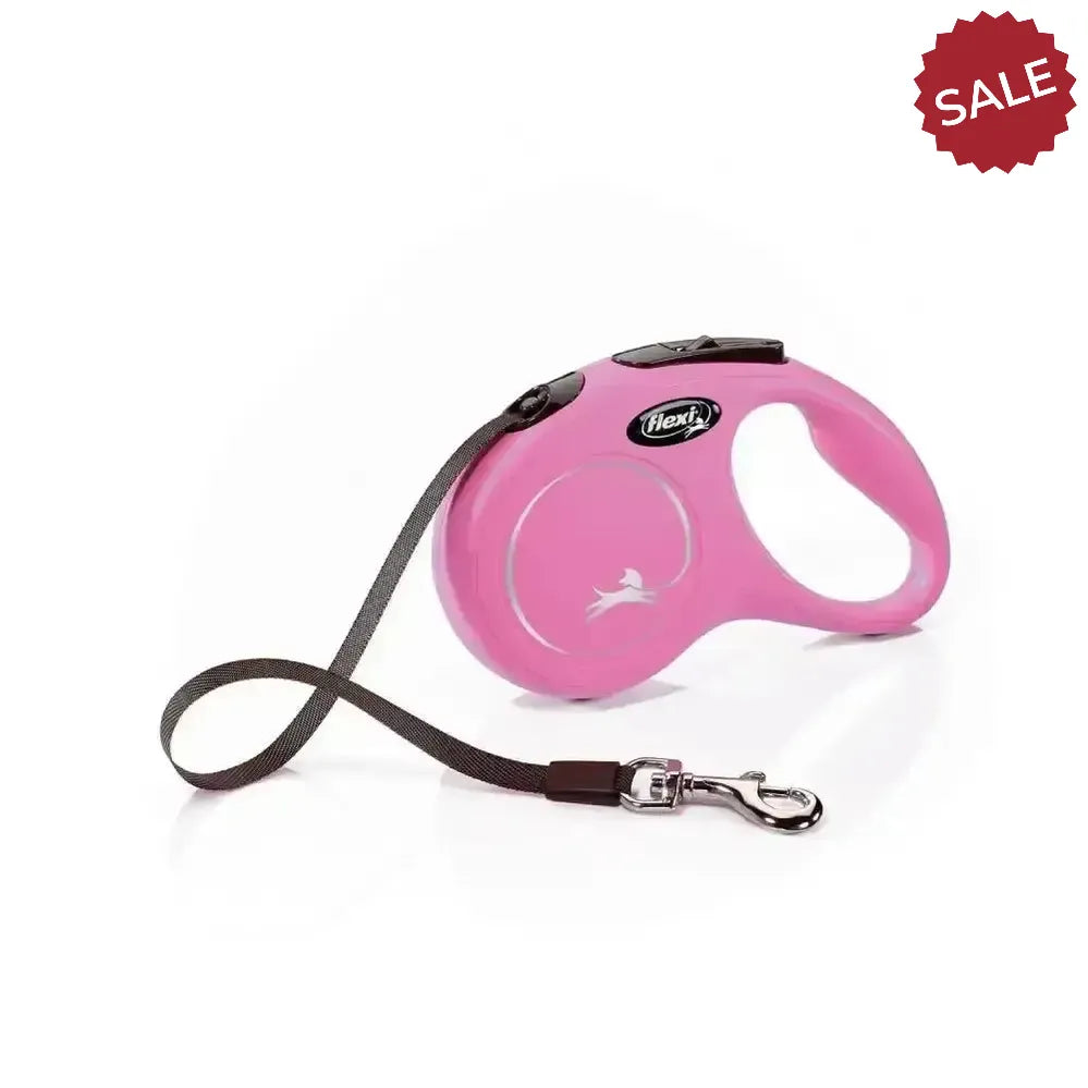 Flexi New Classic Tape Pink 5 m Pink Dog Lead