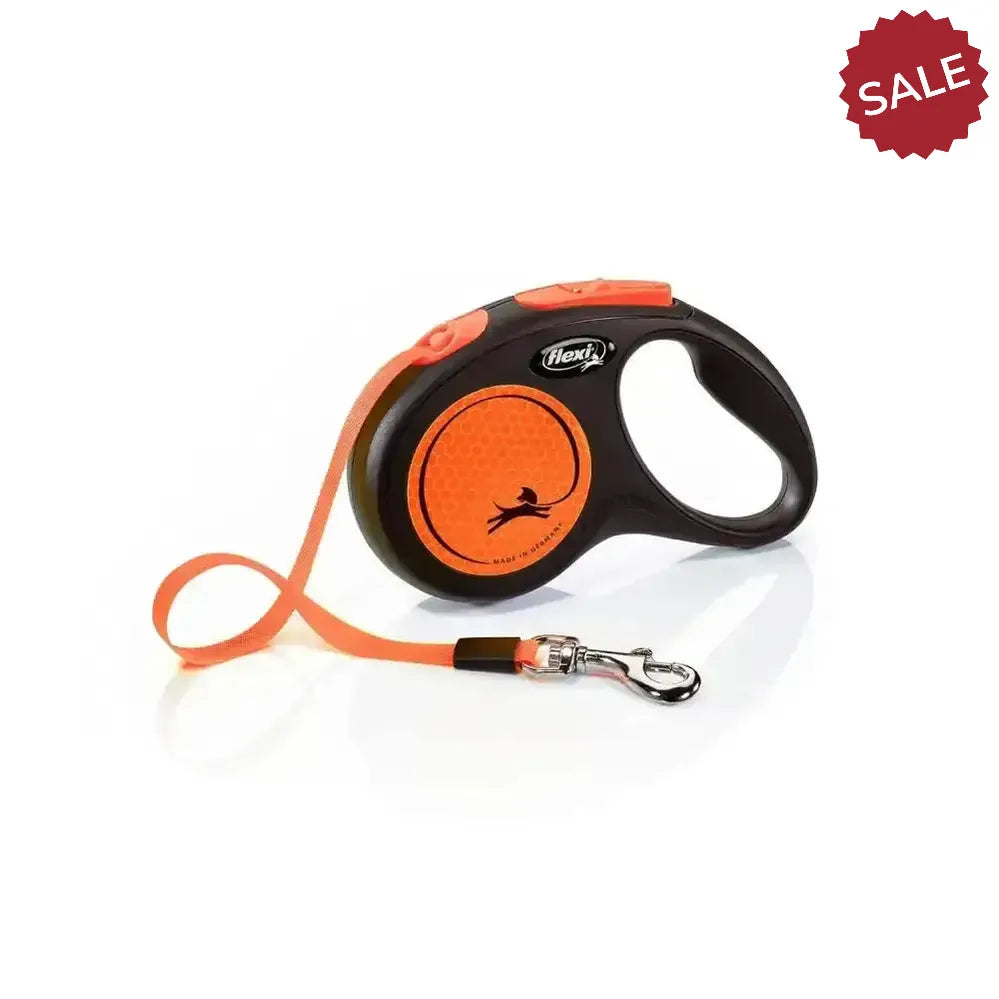 Flexi New Neon Tape Orange 5 m Orange Dog Lead