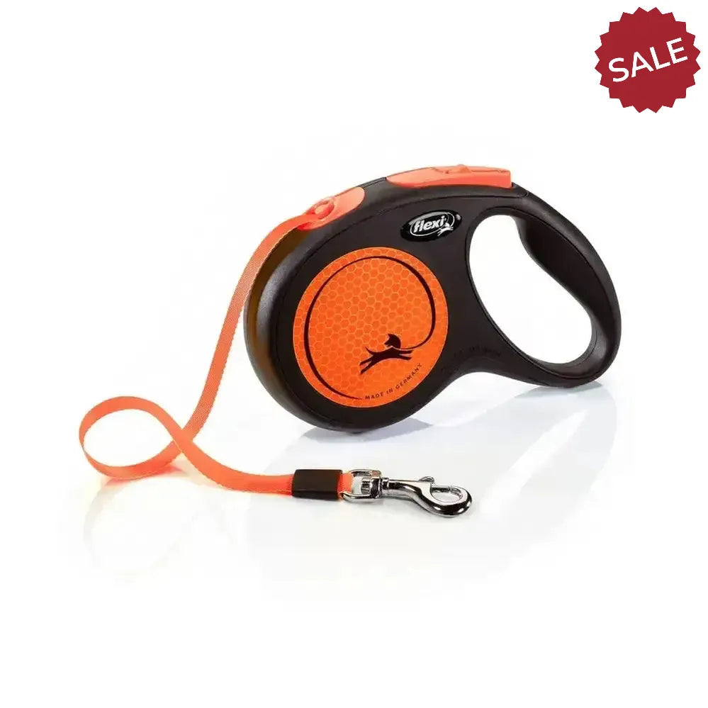 Flexi New Neon Tape Orange 5 m Orange Dog Lead