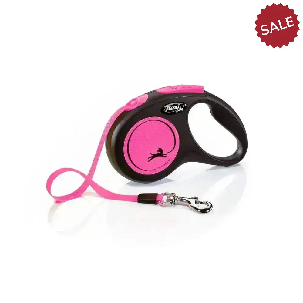 Flexi New Neon Tape Pink 5 m Pink Dog Lead