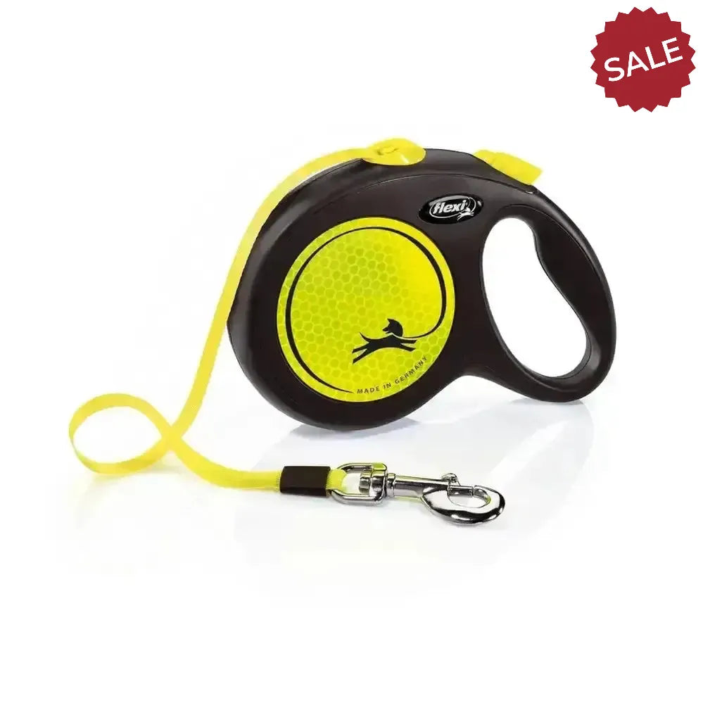 Flexi New Neon Tape Yellow 5 m Yellow Dog Lead