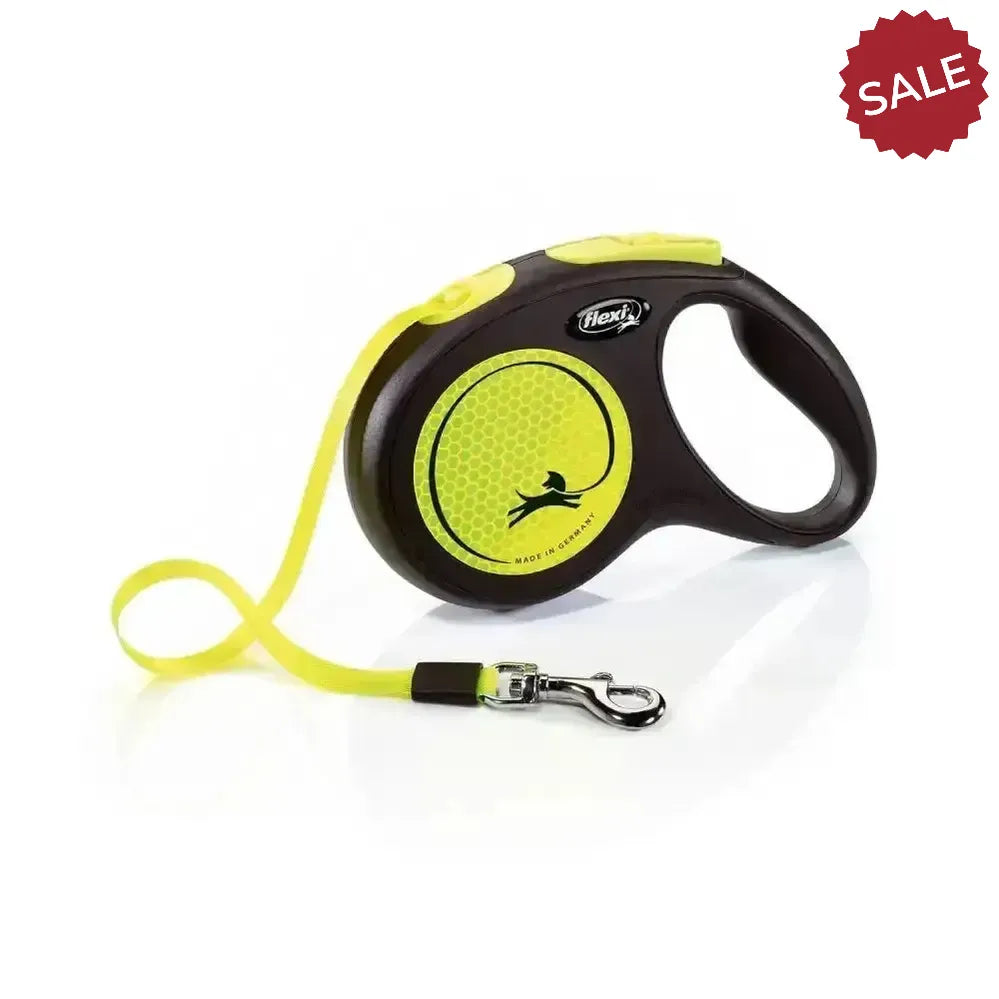 Flexi New Neon Tape Yellow 5 m Yellow Dog Lead
